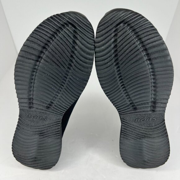 Skechers Bobs Womens 32504W Black Squad Tough Talk Lace Up Size 9 Walking Shoes - Picture 8 of 9